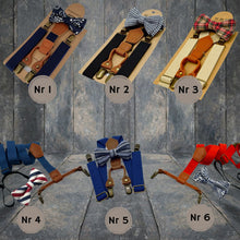 Load image into Gallery viewer, Gamaldags axlabönd og slaufa