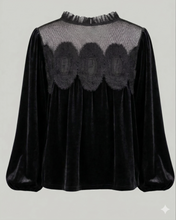 Load image into Gallery viewer, Naomi Velvet Toppur Black