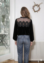 Load image into Gallery viewer, Naomi Velvet Toppur Black