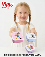 Load image into Gallery viewer, Lína Langsokkur Nestisbox - Geymslubox 3 í Pk