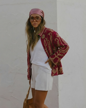 Load image into Gallery viewer, Arvin Velvet Jakki Dark Pink