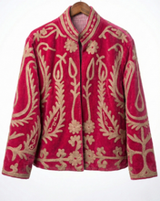 Load image into Gallery viewer, Arvin Velvet Jakki Dark Pink