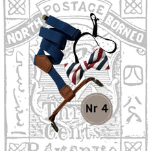 Load image into Gallery viewer, Gamaldags axlabönd og slaufa