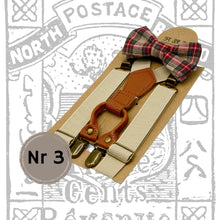 Load image into Gallery viewer, Gamaldags axlabönd og slaufa