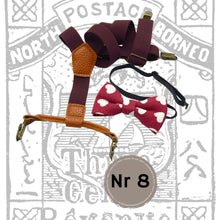 Load image into Gallery viewer, Gamaldags axlabönd og slaufa