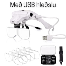 Load image into Gallery viewer, Stækkunargleraugu með USB hleðslu

