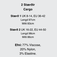 Load image into Gallery viewer, Ítalskar Magic Cargo Buxur 3 Litir - Stærðir UK 8-22 Mjög Teygjanlegar

