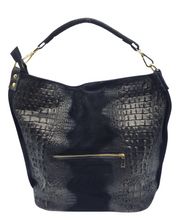 Load image into Gallery viewer, Toscana Stór Ítölsk Leðurtaska Noir
