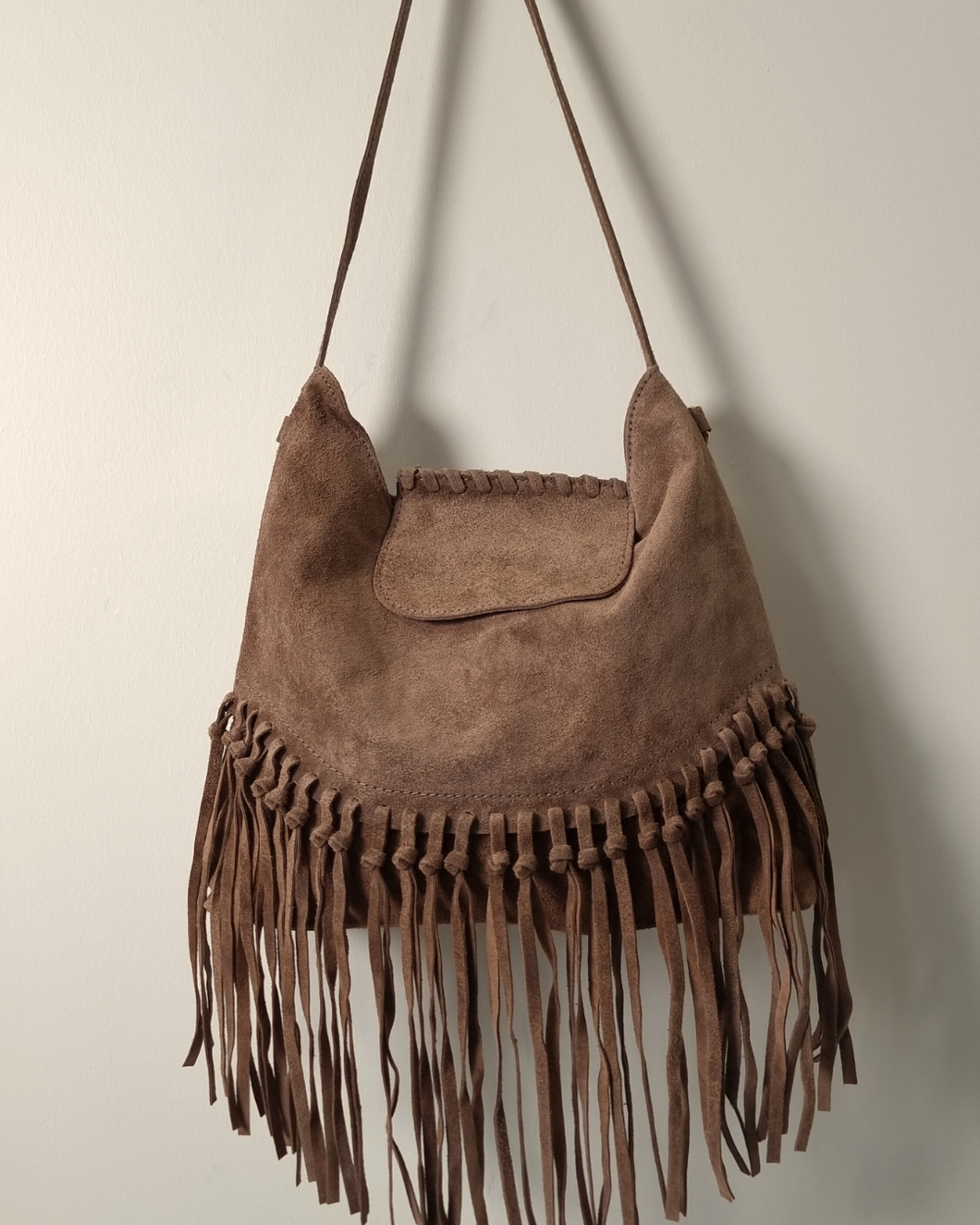 Harley Ítölsk Rúskinnstaska Mocha