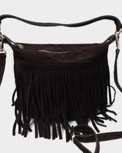 Load image into Gallery viewer, Tanis Ítölsk Rúskinnstaska Chocolate
