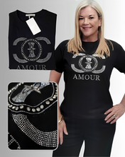 Load image into Gallery viewer, Amour Svartur Bling Bolur
