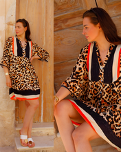 Load image into Gallery viewer, Leopard Tangerine Kjóll 38-44
