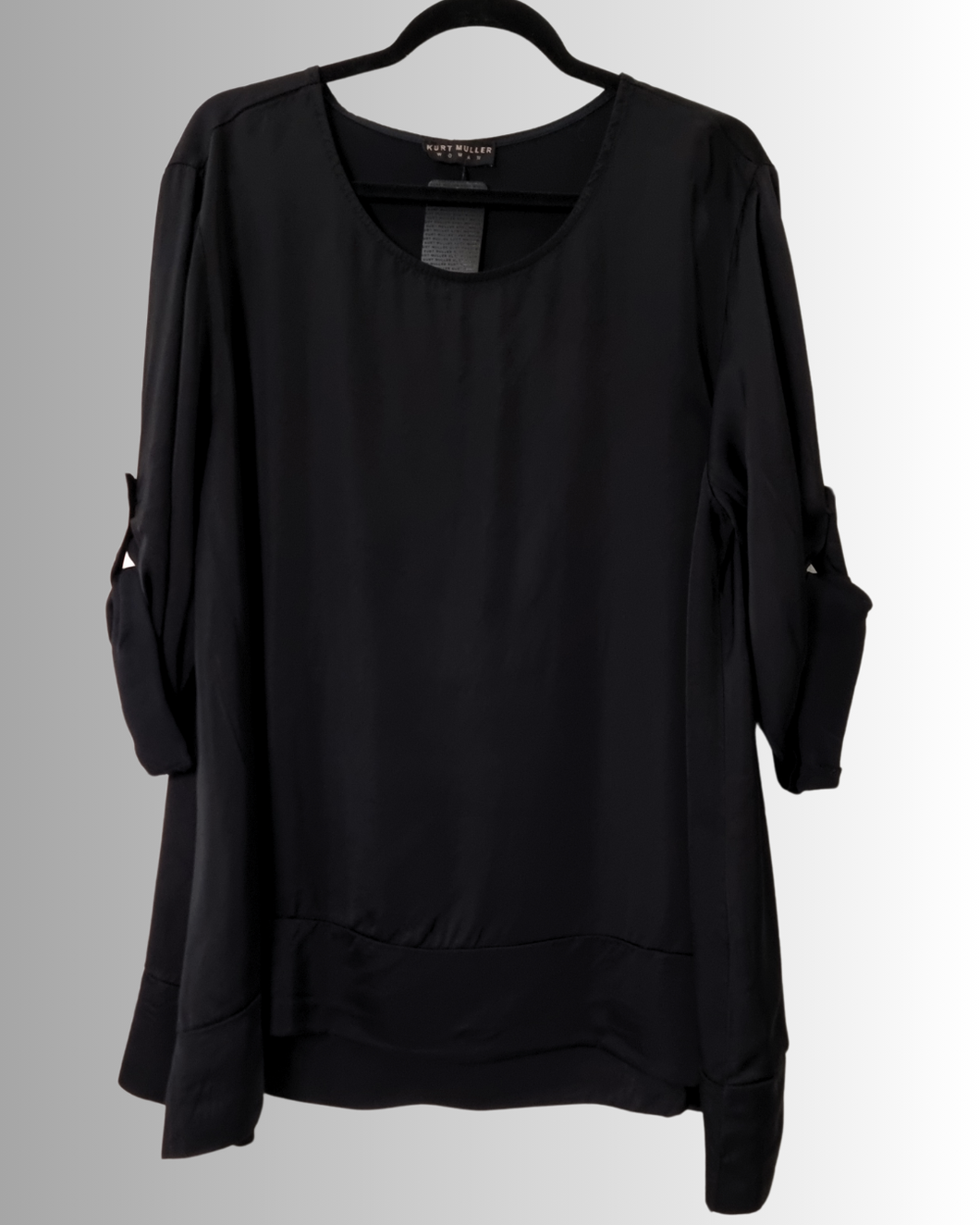 Eva Satín/Viscose Toppur Ein Stærð EU 38-46 UK 10-18