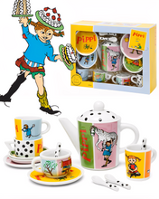 Load image into Gallery viewer, Lína Langsokkur Postulíns Kaffistell
