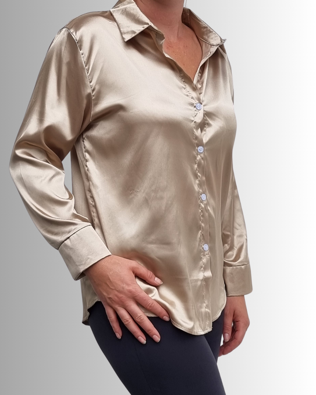 YHM Polyester Satin Skyrta Ein stærð 38-44