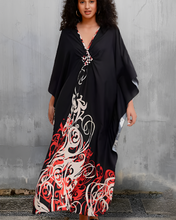 Load image into Gallery viewer, Red Pattern Kaftan Kjóll
