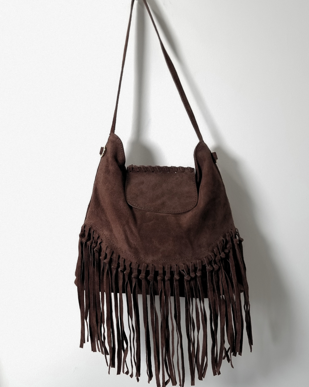 Harley Ítölsk Rúskinnstaska Chocolate