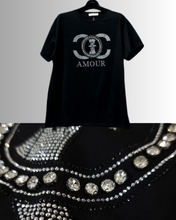 Load image into Gallery viewer, Amour Svartur Bling Bolur
