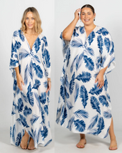 Load image into Gallery viewer, Blue Palm Kaftan - Mjúkt Rayon
