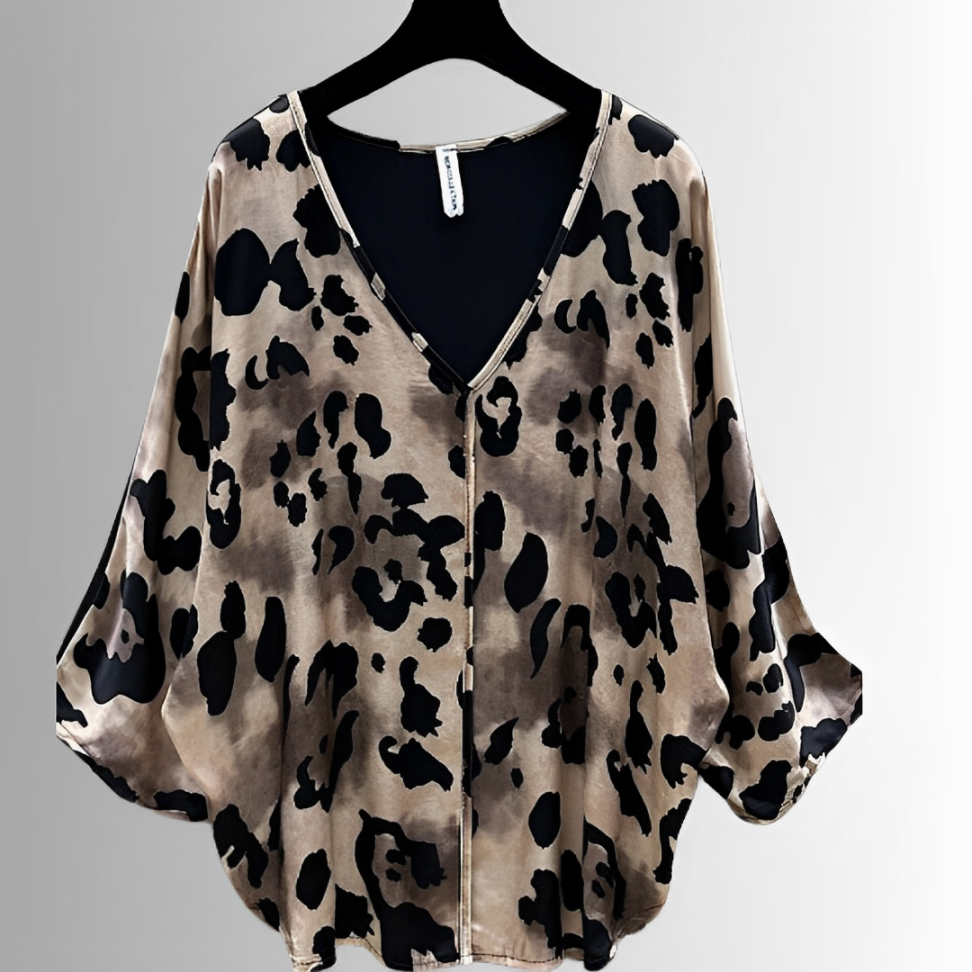 Amara Leopard Satin Toppur 38-46