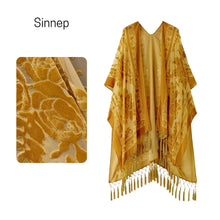 Load image into Gallery viewer, Flauelis Kimono Sinnep
