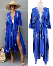 Load image into Gallery viewer, Bali Kimono Blue
