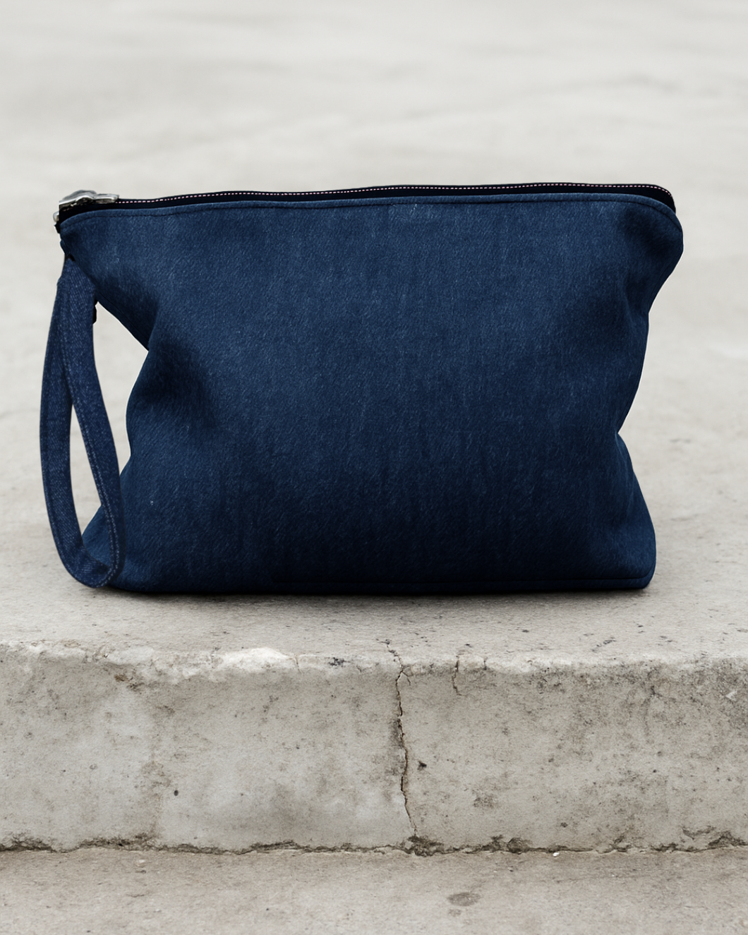 Denim Stór Snyrtitaska