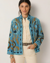 Load image into Gallery viewer, Meliana Velvet Jakki Sky Blue
