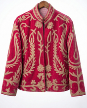Load image into Gallery viewer, Arvin Velvet Jakki Dark Pink
