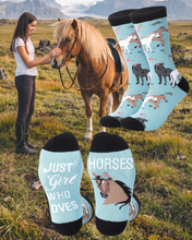 Load image into Gallery viewer, Loves Horses Sokkar  Stærð 38-41
