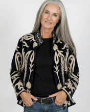 Load image into Gallery viewer, Arvin Velvet Jakki Black/Blue
