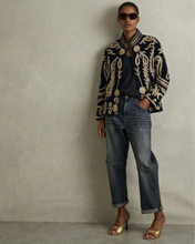 Load image into Gallery viewer, Arvin Velvet Jakki Black/Blue
