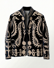 Load image into Gallery viewer, Arvin Velvet Jakki Black/Blue
