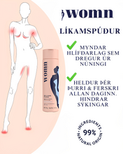 Load image into Gallery viewer, WOMN Líkamspúður fyrir viðkvæma staði
