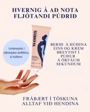 Load image into Gallery viewer, WOMN Fljótandi Líkamspúður fyrir viðkvæma staði
