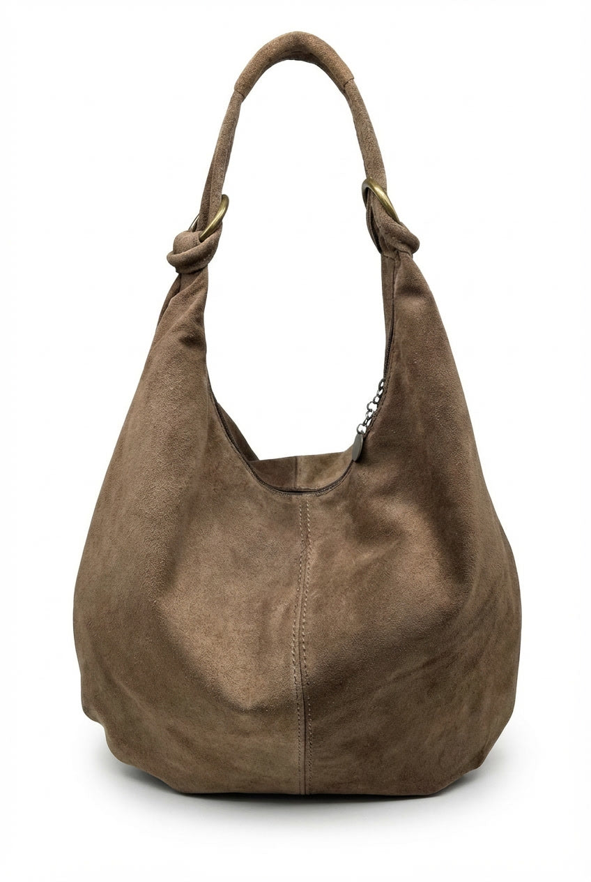 Sadie Ítölsk Rúskinnstaska Taupe