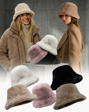 Load image into Gallery viewer, Skinn Faux Fur Bucket Hattur
