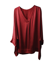 Load image into Gallery viewer, Brooke Satin Toppur Wine Red
