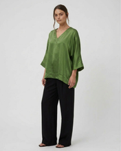 Load image into Gallery viewer, Brooke Satin Toppur Moss Green
