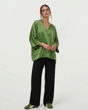 Load image into Gallery viewer, Brooke Satin Toppur Moss Green
