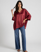 Load image into Gallery viewer, Brooke Satin Toppur Wine Red
