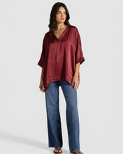 Load image into Gallery viewer, Brooke Satin Toppur Wine Red
