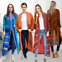 Load image into Gallery viewer, Silk Saree Kimono &quot;Vintage&quot;

