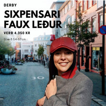 Load image into Gallery viewer, Derby sixpensari Faux leður
