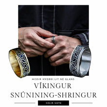 Load image into Gallery viewer, Skartgripir - hringur - keltneskur hnútur - silfur - gull
