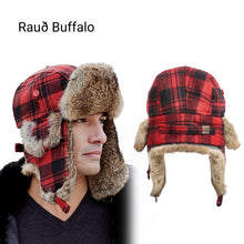 Load image into Gallery viewer, Ekta Kanínu-skinnhúfa í kuldann
