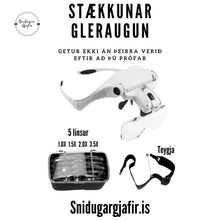 Load image into Gallery viewer, Stækkunargleraugu með USB hleðslu
